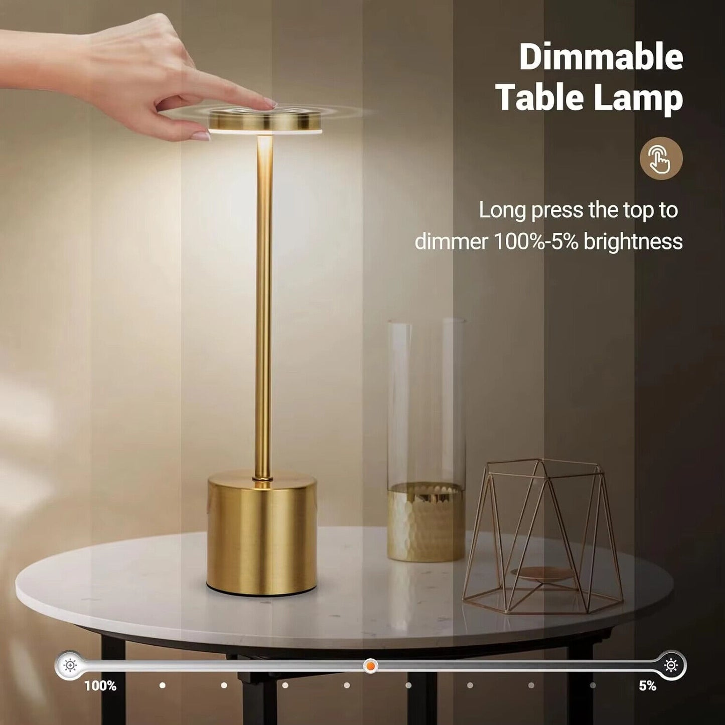 3-farbige LED Tischlampe mit Touch Sensor