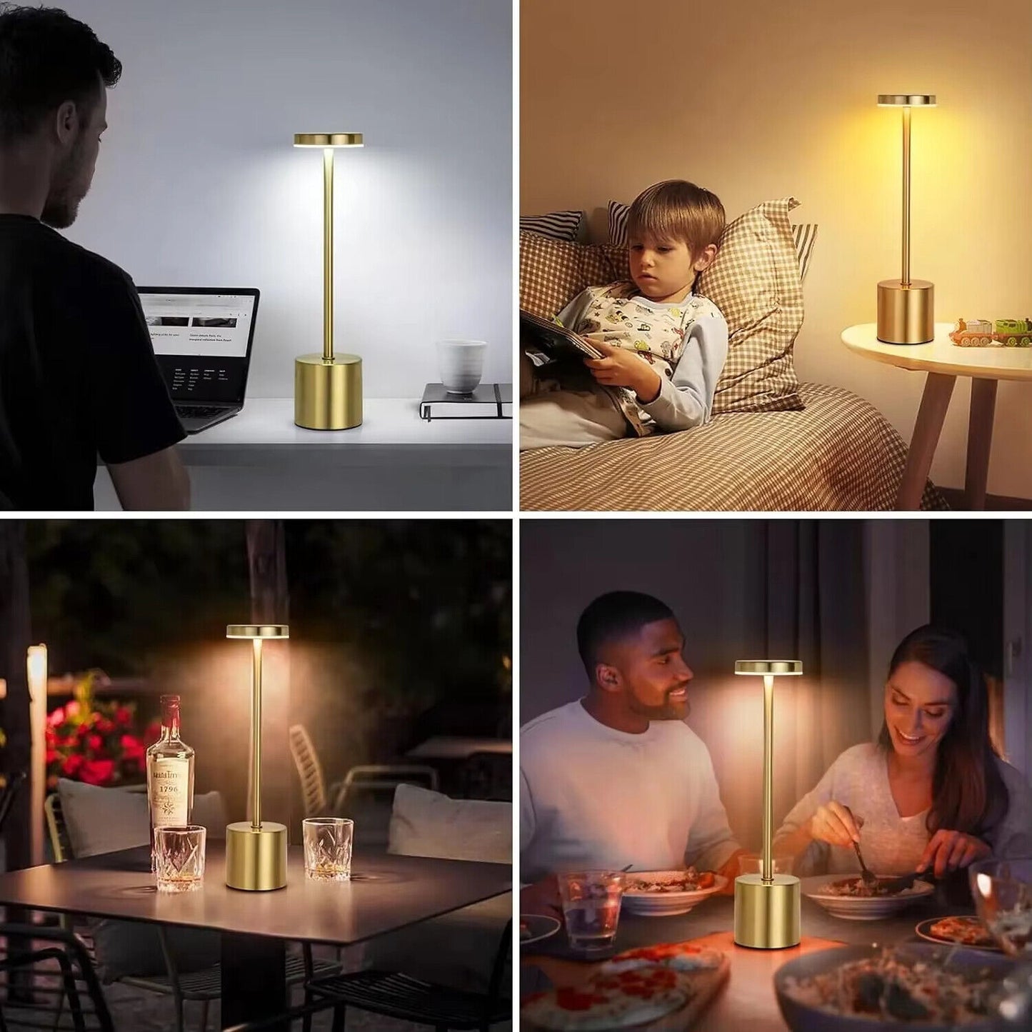 3-farbige LED Tischlampe mit Touch Sensor