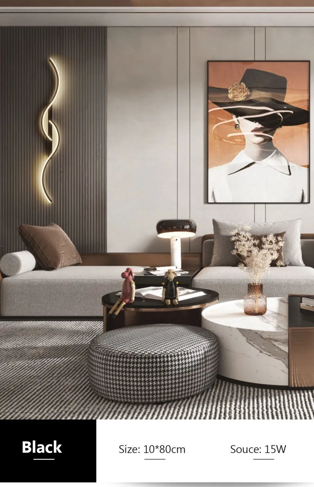 Moderne minimalistische LED Zimmerleuchte