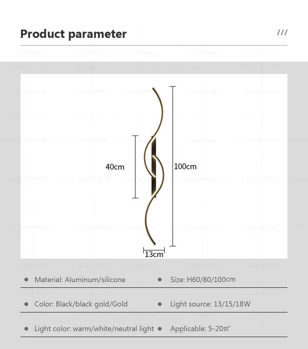 Moderne minimalistische LED Zimmerleuchte