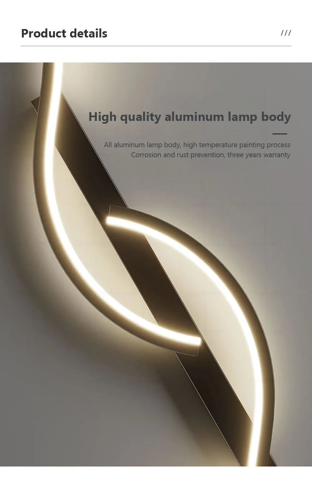 Moderne minimalistische LED Zimmerleuchte