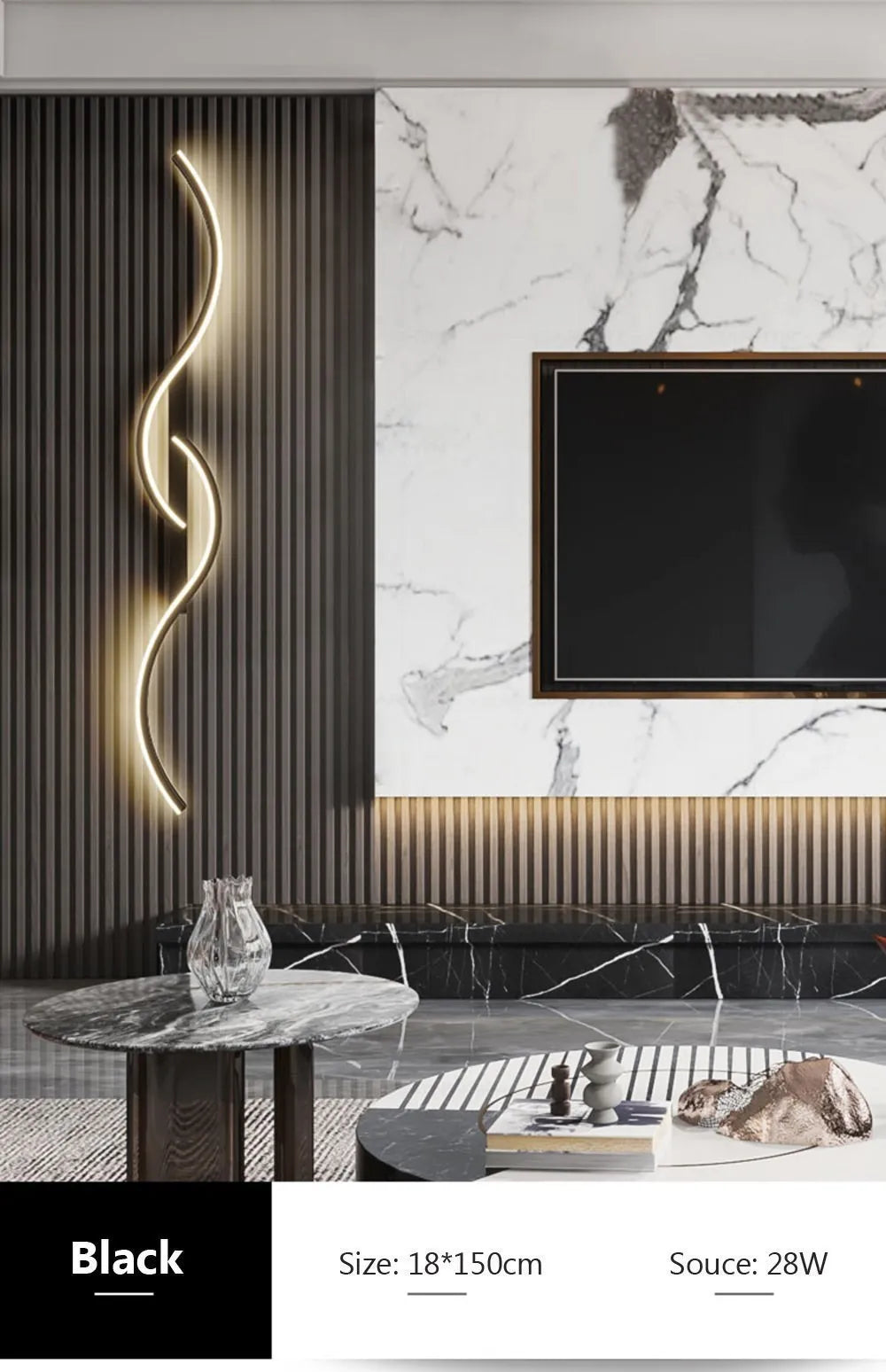 Moderne minimalistische LED Zimmerleuchte