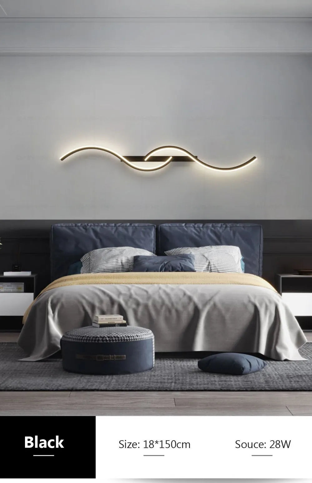 Moderne minimalistische LED Zimmerleuchte