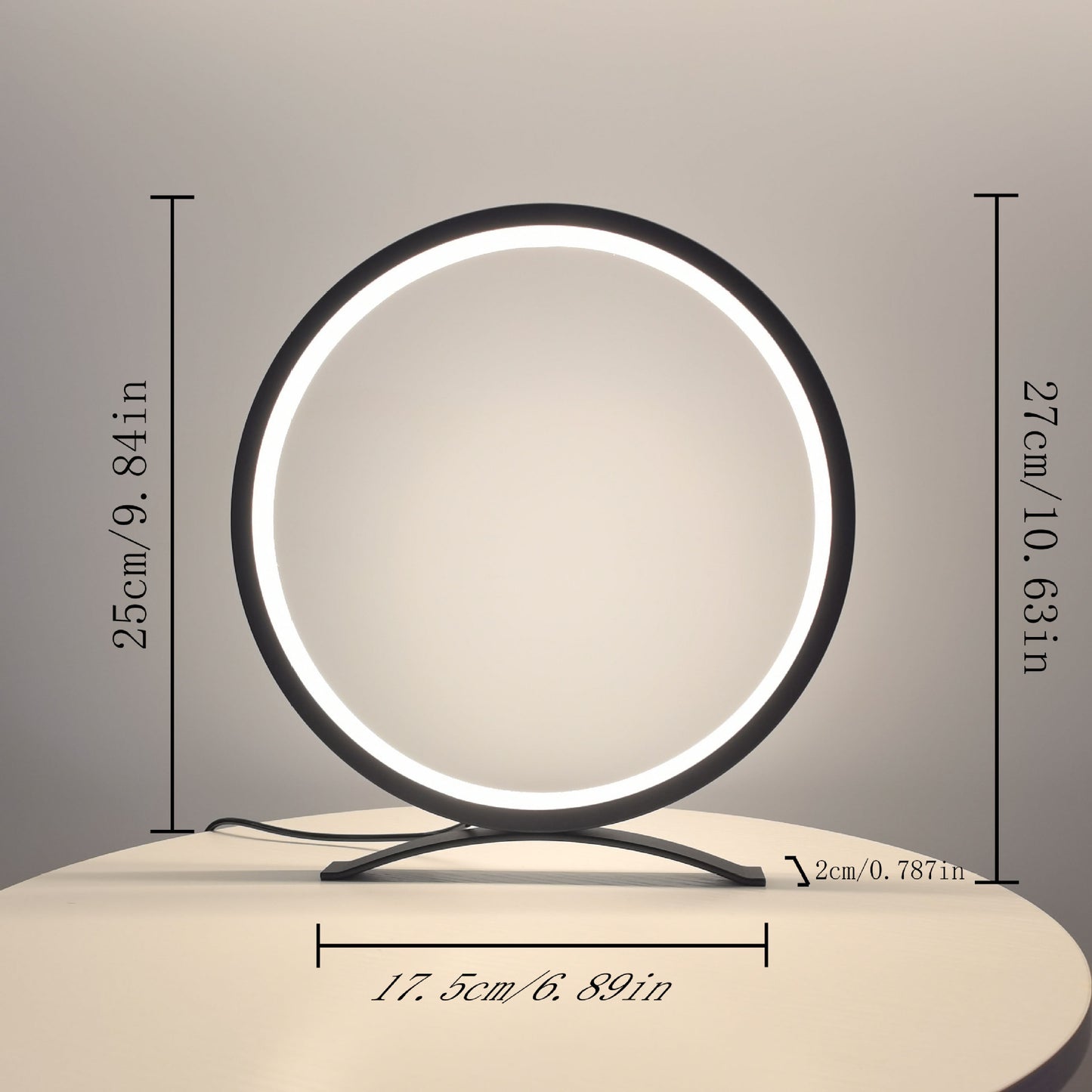 Runde moderne Tischlampe