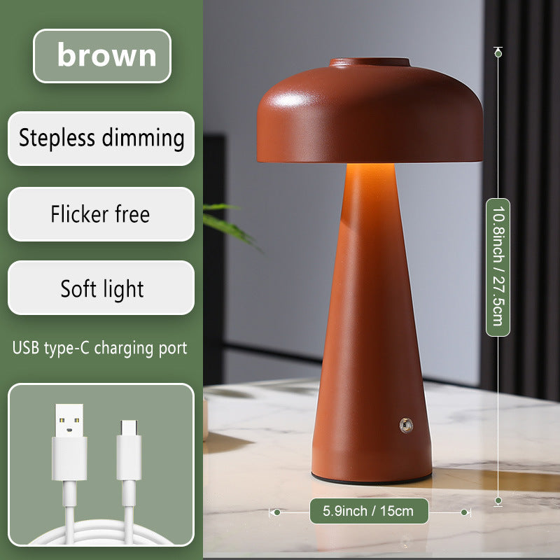 Pilz-Ladelampe Schlafzimmer Nachttischlampe