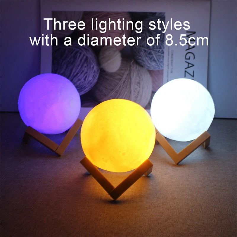 Nachttischlampe im Mond Design