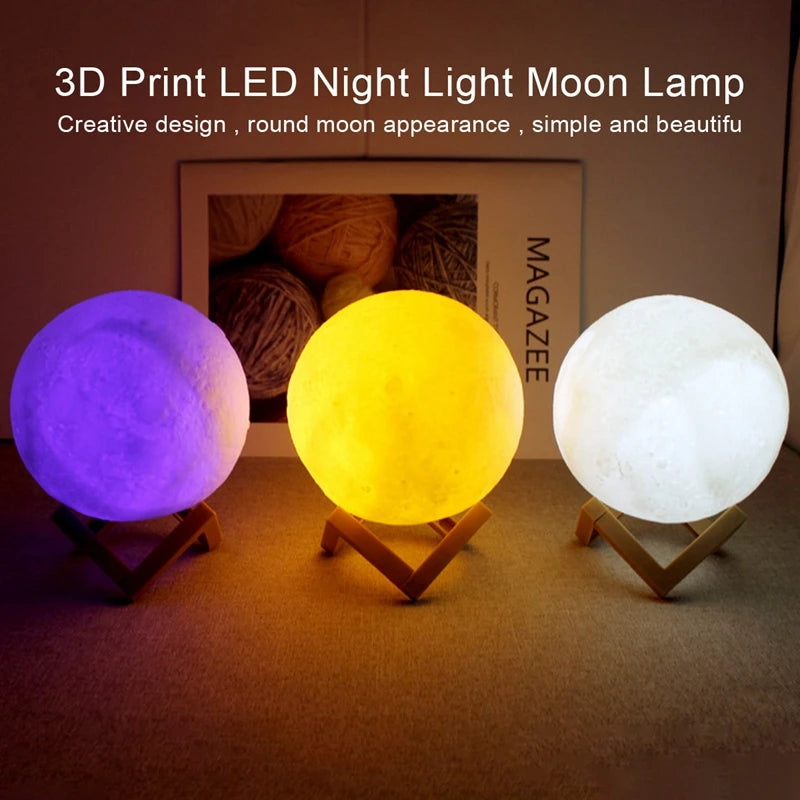 Nachttischlampe im Mond Design