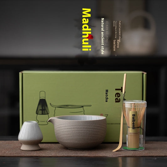 Natürliches Matcha Set in vier Farben